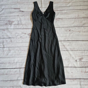 Ecru Sleeveless Midi Black Midi Slip Dress Womens 8